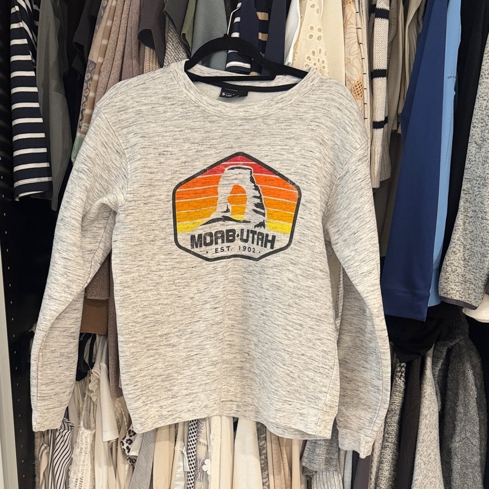 Gray Moab Utah Graphic Sweatshirt - Picture 3 of 6